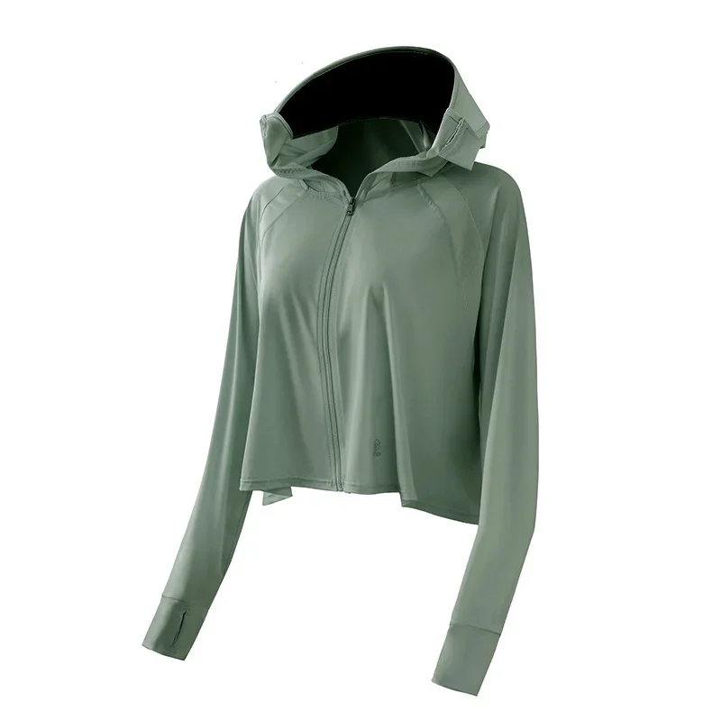 Summer Upf 50+ Uv Protection Skin Coats Women Black Rubber Big Brim Sportswear Hooded Driving Outwear Windbreaker Hiking Jacket