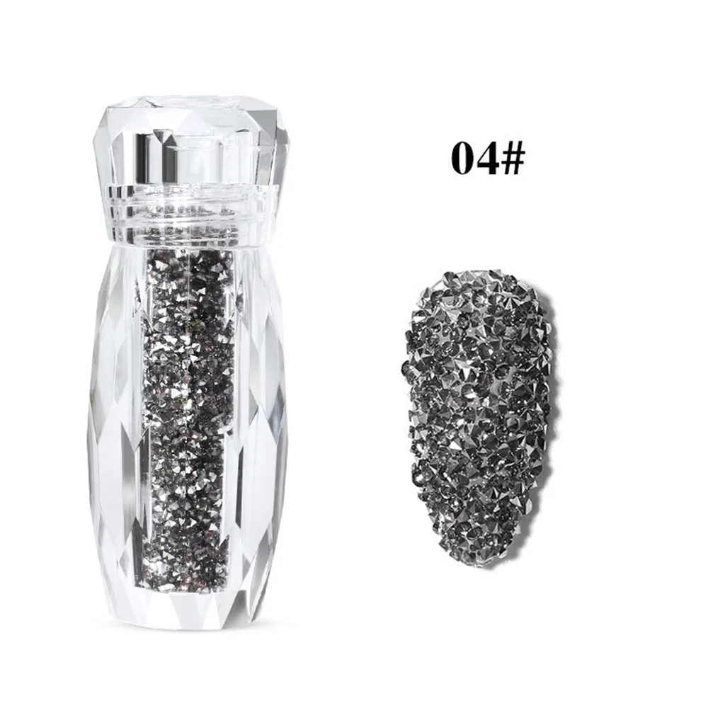 

Стеклянный микро мини-вырез блеск (1 из)-1,2 мм (прозрачный AB и Шампань) дизайн ногтей набор блеск