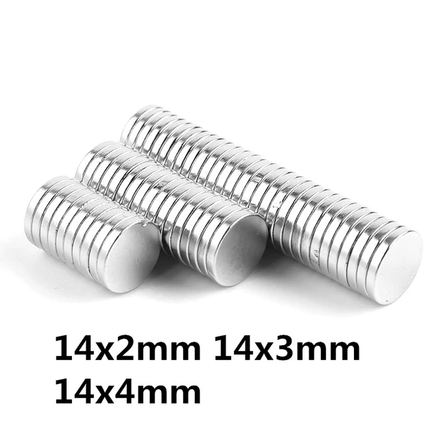 30/50/100PCS 14x2 14x3 14x4mm Mince Néodyme Aimants Aimants Permanents Petit  Aimant Rond Puissant N35 Aimants - AliExpress