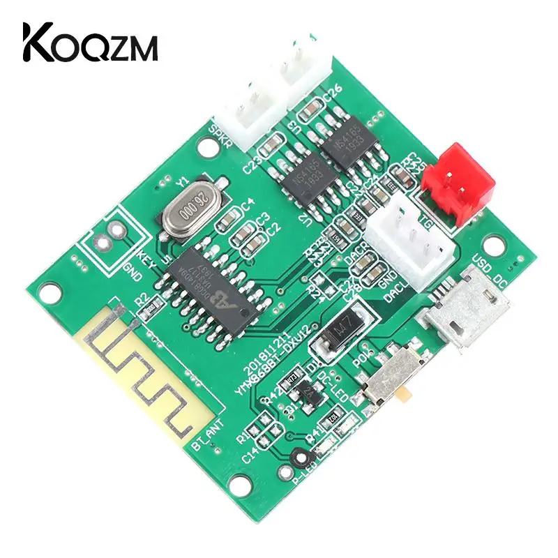 Bluetooth 5.0 Amplifier Board Mini 5W*2 Stereo Power Amp Decoder Audio Module tpa3116d2 bluetooth 5 0 2 1 channel power audio stereo 100w subwoofer amplifier board module high and low tone subwoof