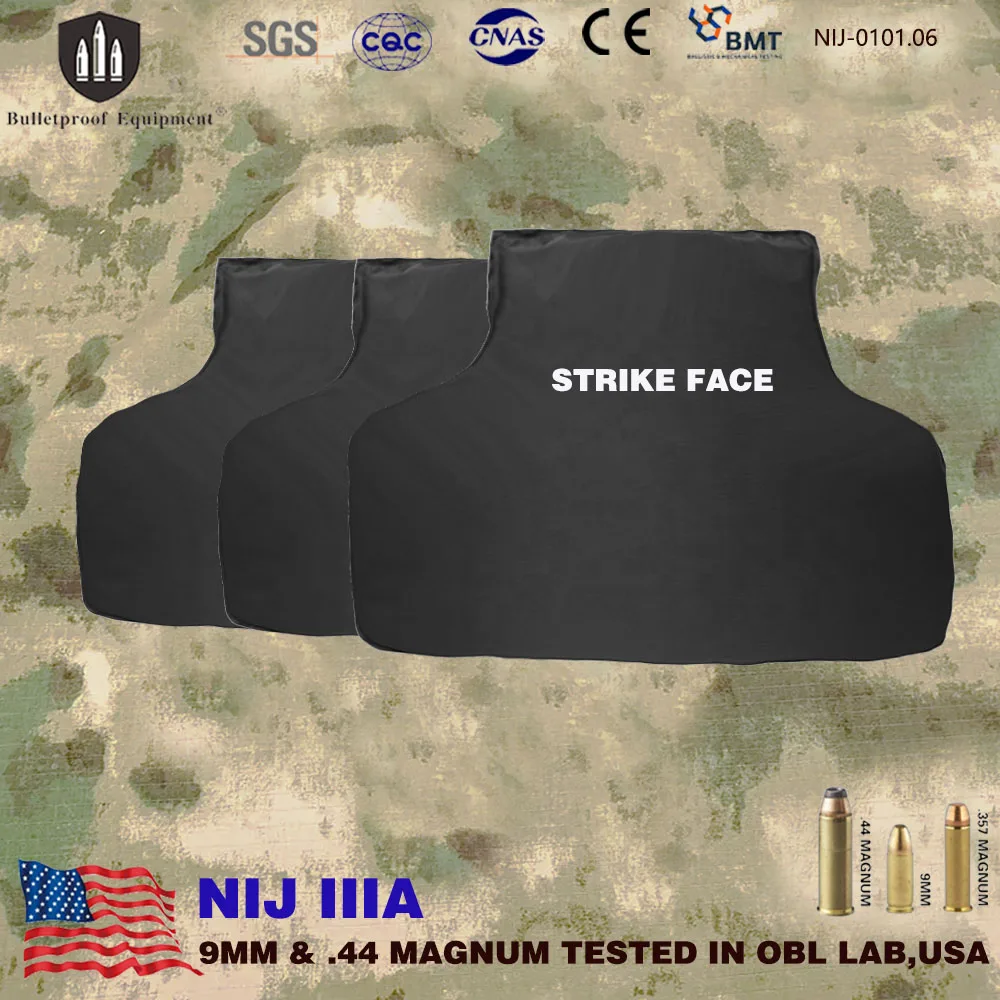 Body protector NIJ IIIA 0101.06&NIJ 0101.07 HG2 BALCS soft body armor ballistic panel bulletproof plate inserts CIRAS EAGLE style