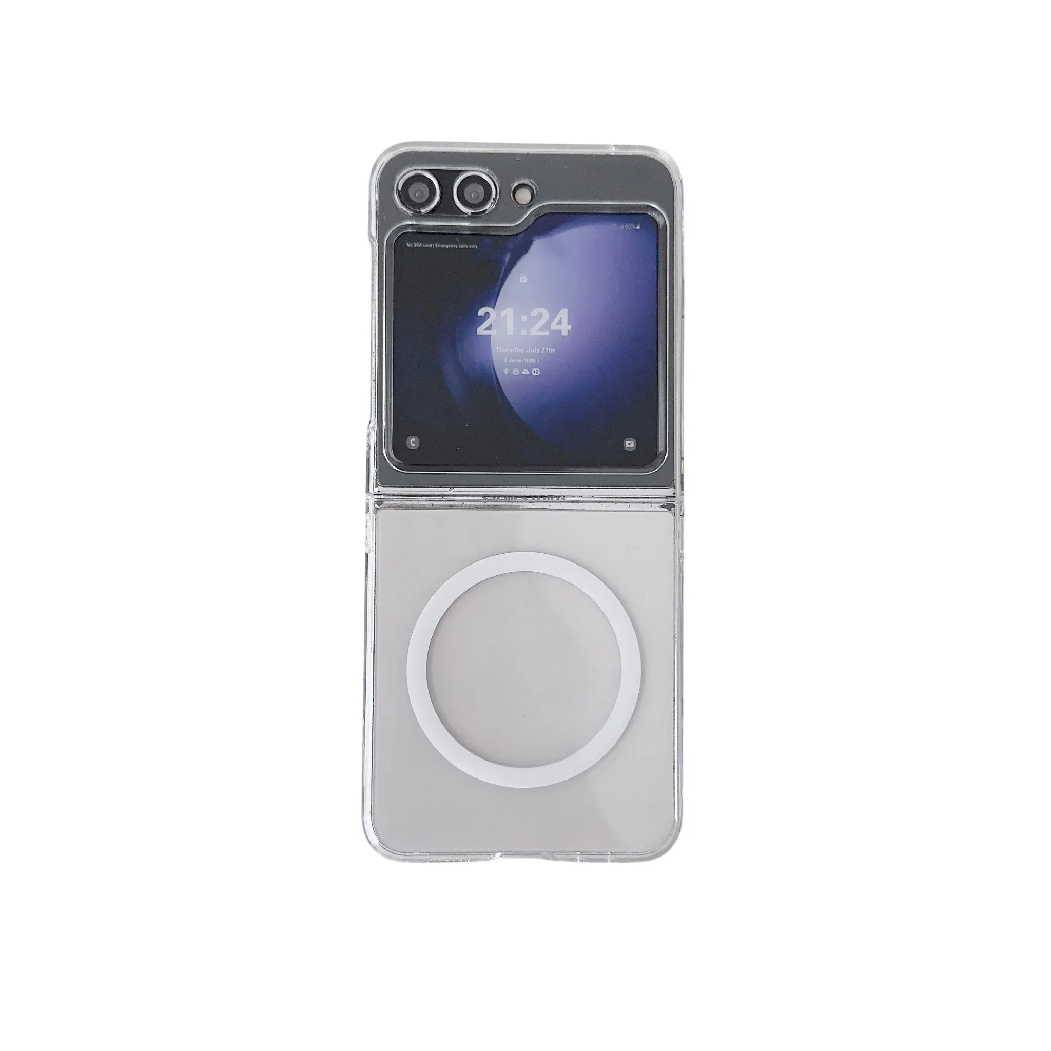 Sleek Transparent Magnetic Phone Case with Wireless Charging Support