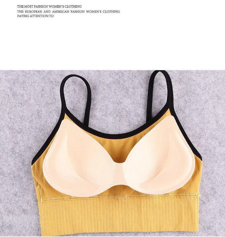 Description Picture 5 of itemSports Bra for Women Gym Sexy Crop Top Bra Women Cotton Underwear Soft Comfort Tube Tops Female Brassiere Tops for Girls Bra Top