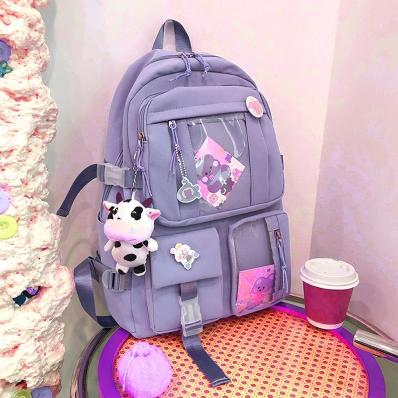 Backpack Nylon Students Schoolbag Shoulder Tote Bag Casual Daypack