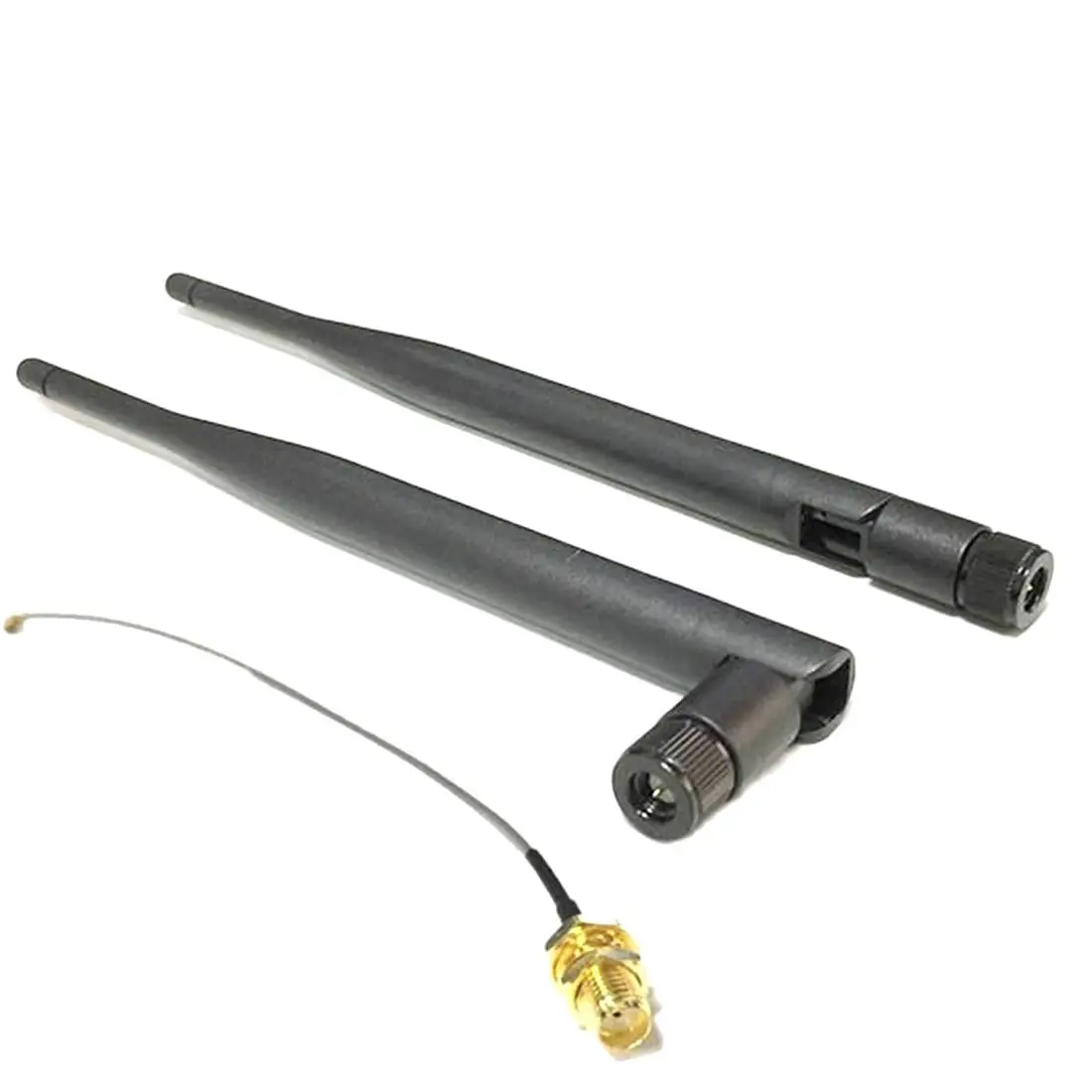 

WIFI Antenna 2.4 GHz 6dBi SMA Male Wireless WLAN Black Aerial 195mm Long + IPX / u.fl To SMA Female Pigtail Cable 15cm