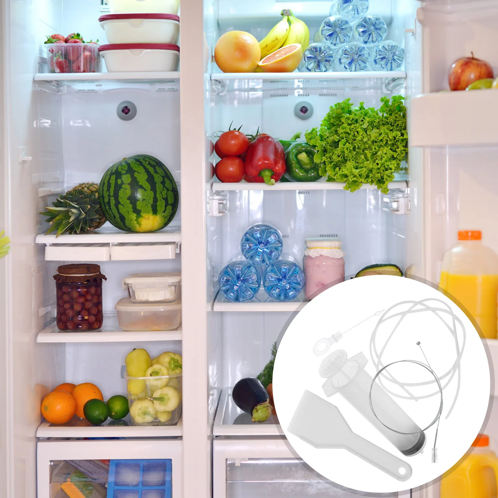 

4 Pcs Refrigerator Water Cleaner Fridge Drain Hole Remover Cleaning Tool Dredging Kit Refrigerators Pipeline Plastic