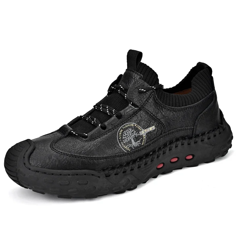 

Handmade Men's Casual Shoes Breathable Men's Shoes Non-Slip Men's Sneakers Rubber Flats Shoes Comfortable Outdoor Walking Shoes