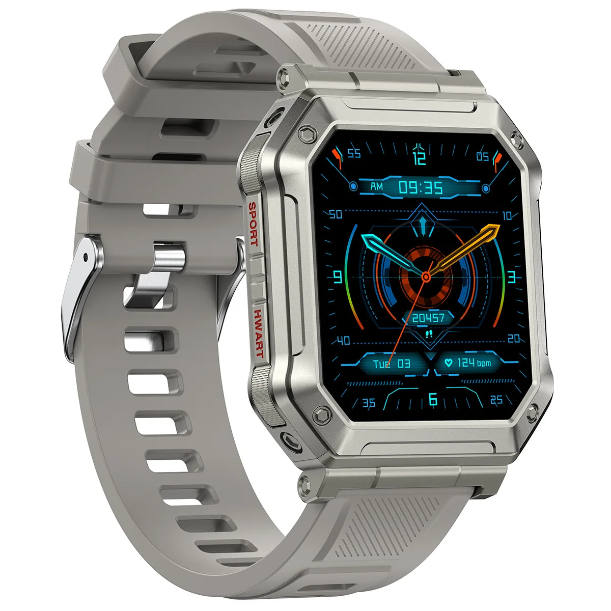 

1.91 high-definition large screen heart rate and blood oxygen monitoring outdoor three defense sports watch