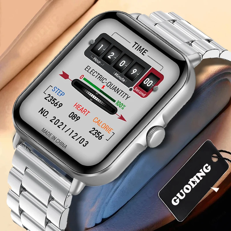 2022 New Smart Watch Women Full Touch Screen Sport Fitness Watches IP67 Waterproof Bluetooth call For Android ios smartwatch Men 
