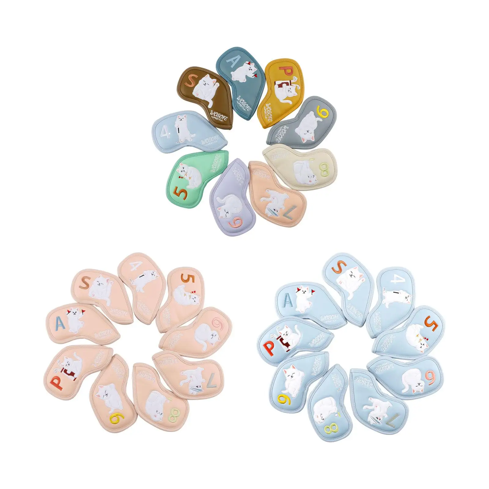 

9x набор железных чехлов для гольфа, водонепроницаемое тренировочное оборудование, чехлы для головы в гольф-клуб