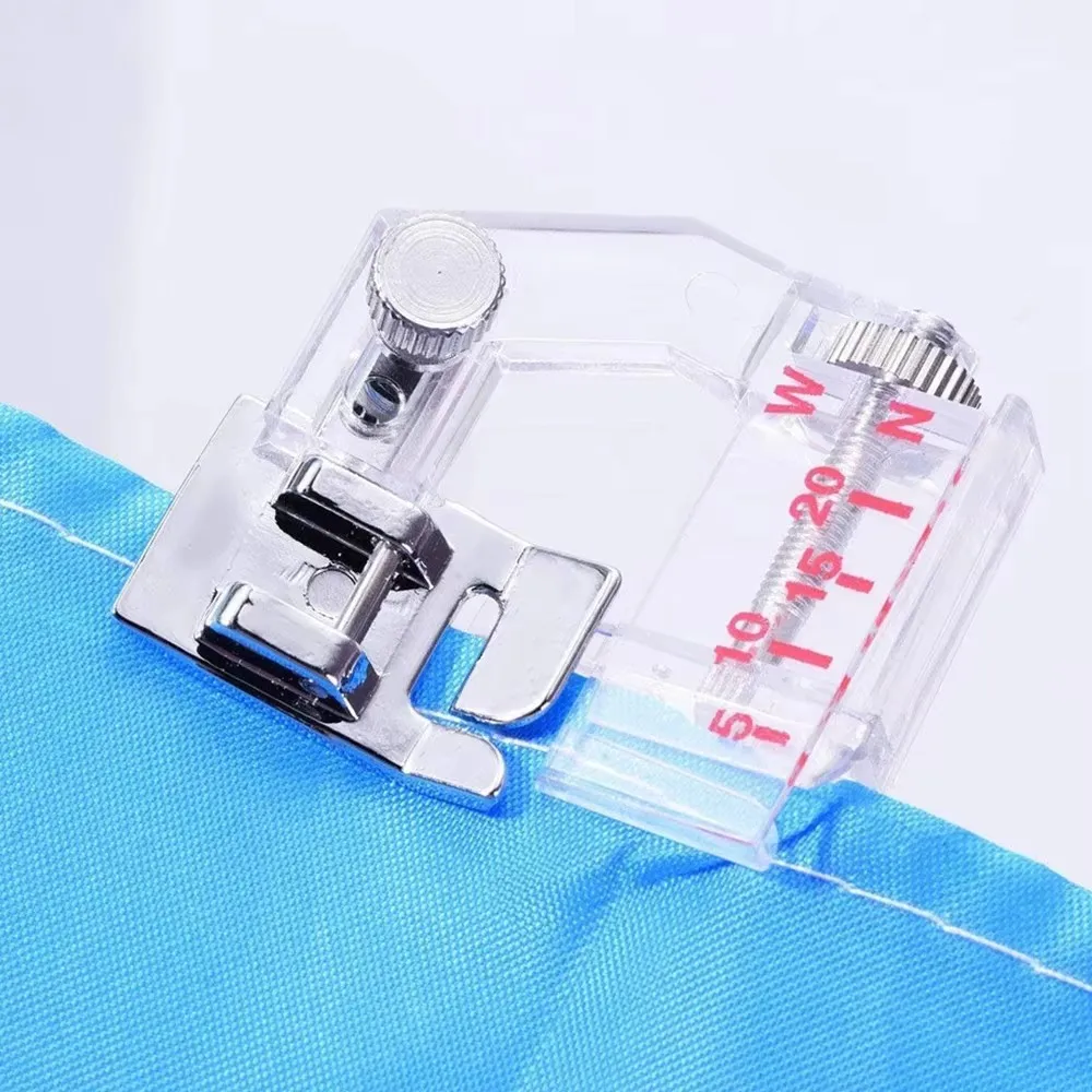 Adjustable Bias Tape Binding Foot Snap On Presser Foot For Singer Brother and Most of Low Shank Sewing Machine Accessories