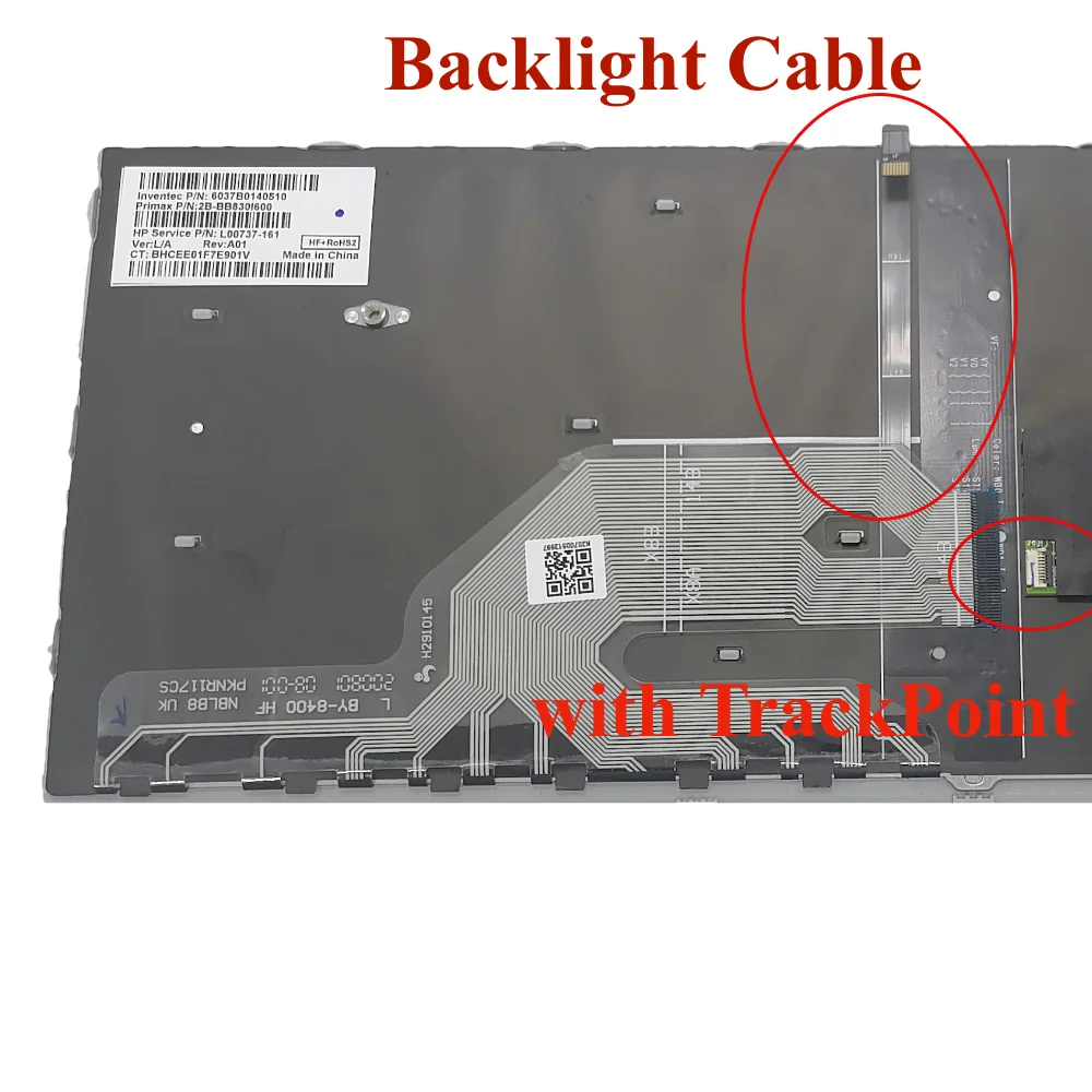 Latin Espanhol Backlit Teclado para hp Probook 640 g5 645 g5 640g4 645g4 Teclado Prata Quadro Trackpoint Novo L00737161 640g5 la - Imagem 6
