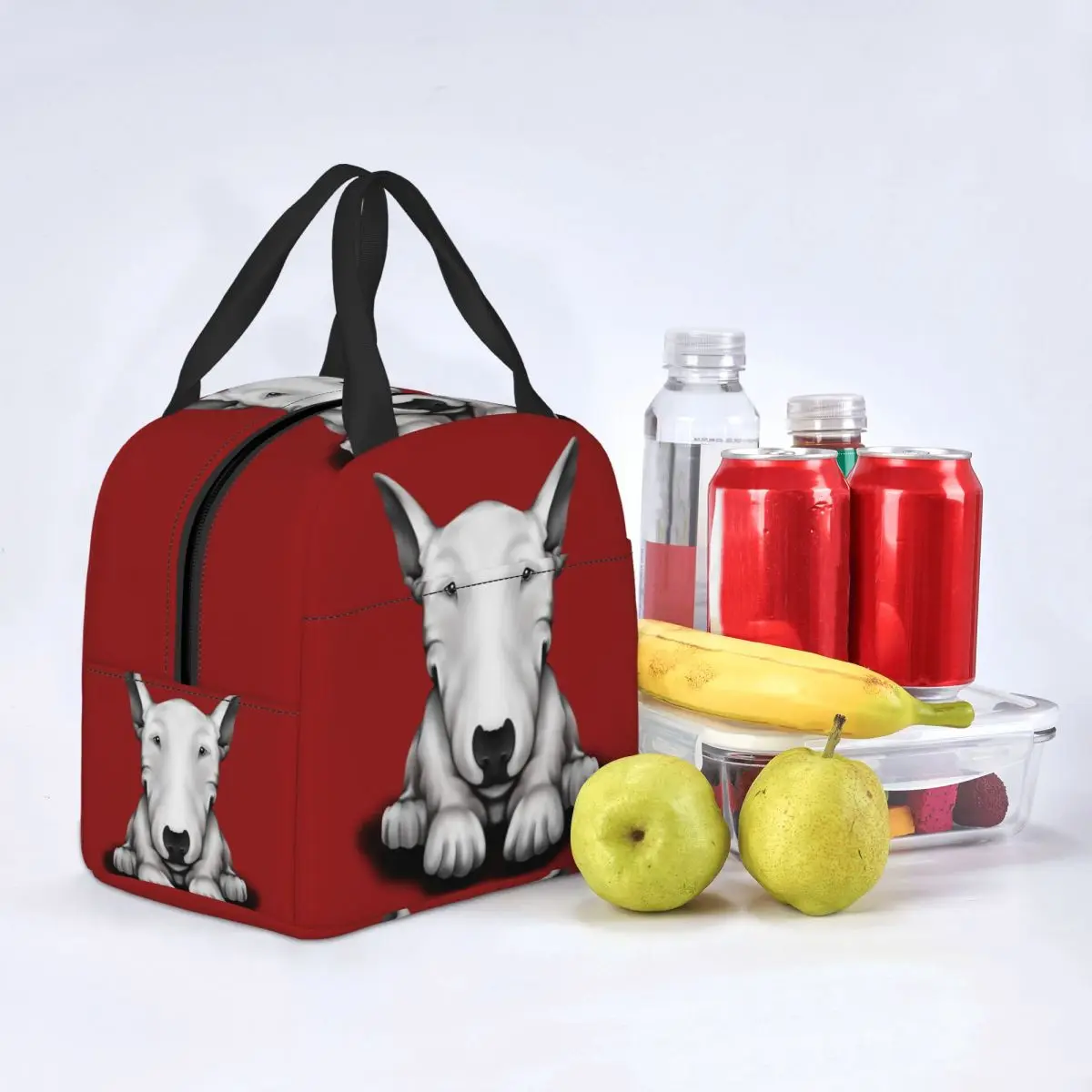 English Bull Terrier Thermal Insulated Lunch Bags Women Animal Pet Puppy Resuable Lunch Container Multifunction Food Box