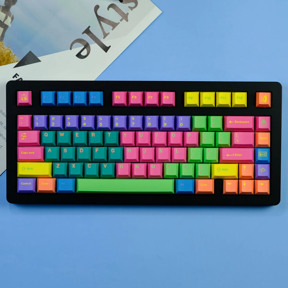 Teclas Gmk Windbreaker Cherry Perfil Pbt Dye Sublimação Teclado Mecânico Keycap para Interruptor mx Gk61 64 68 75 87 96 129