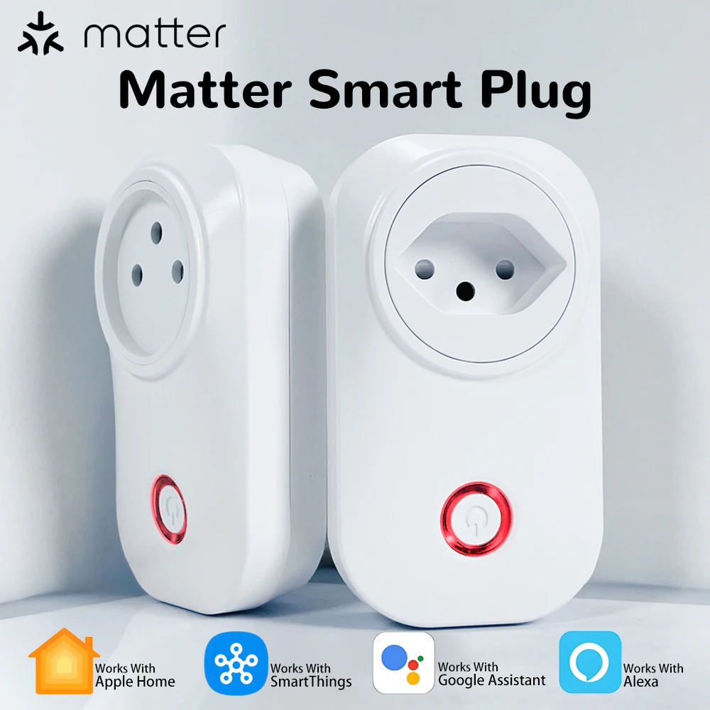 ปลั๊กอัจฉริยะ Matter รุ่น CH | ปลั๊กไฟอัจฉริยะควบคุมด้วยเสียงผ่าน Siri, Alexa, Apple Home, SmartThings และ Google พร้อมฟังก์ชันตั้งเวลา ประหยัดพลังงาน และวัดการใช้พลังงาน 1