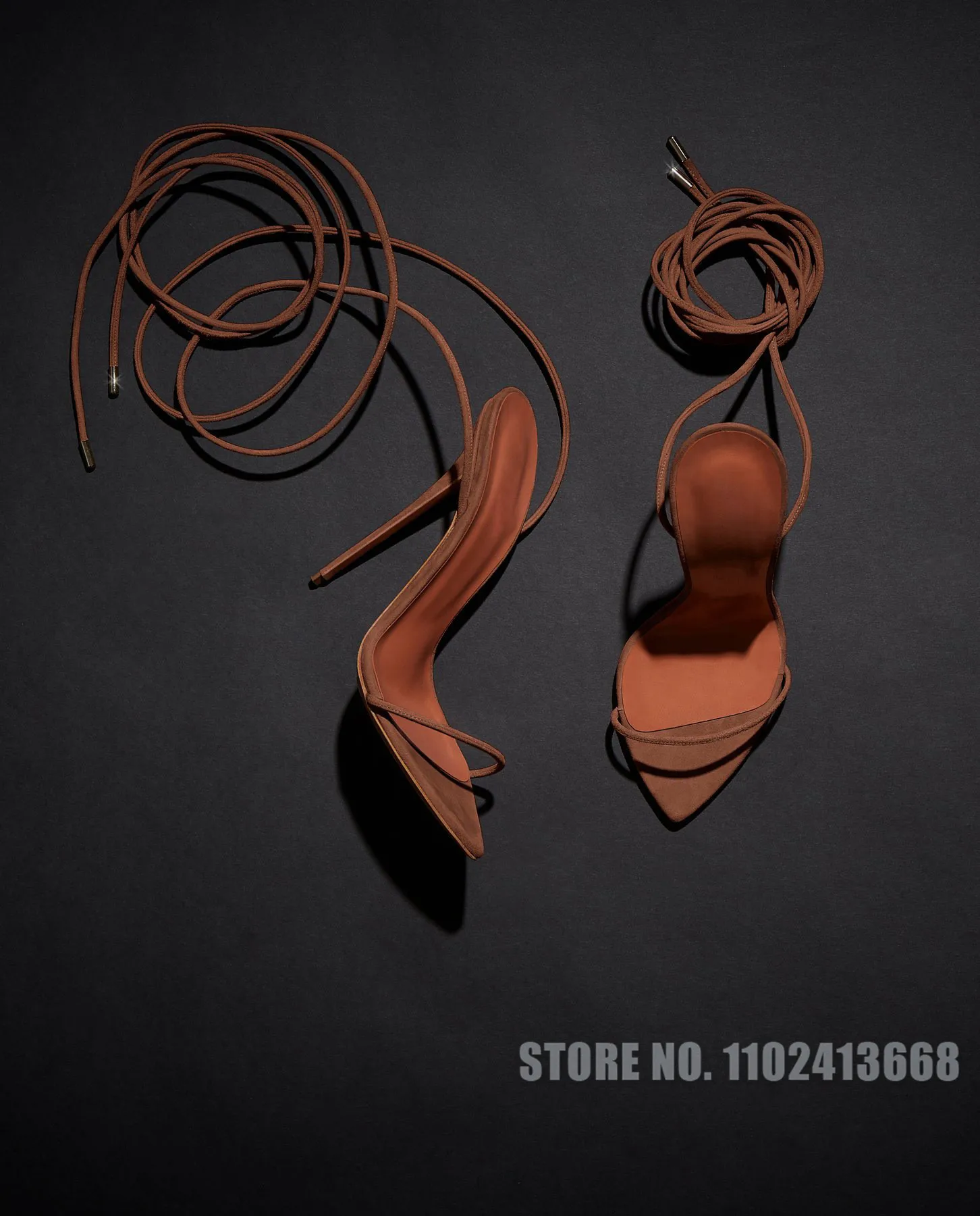 

Apricot Roman Style Pointed Toe Narrow Band Wrapping Straps Pumps Cross Strap Thin Heel Sandals Minimalist Fashion Women Shoes