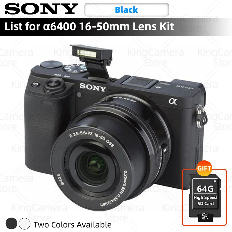 Sony Alpha a6400 ILCE6400L/B α6400 E-mount camera with APS-C Sensor Body +  16-50mm Power Zoom Lens sony 6400 - AliExpress