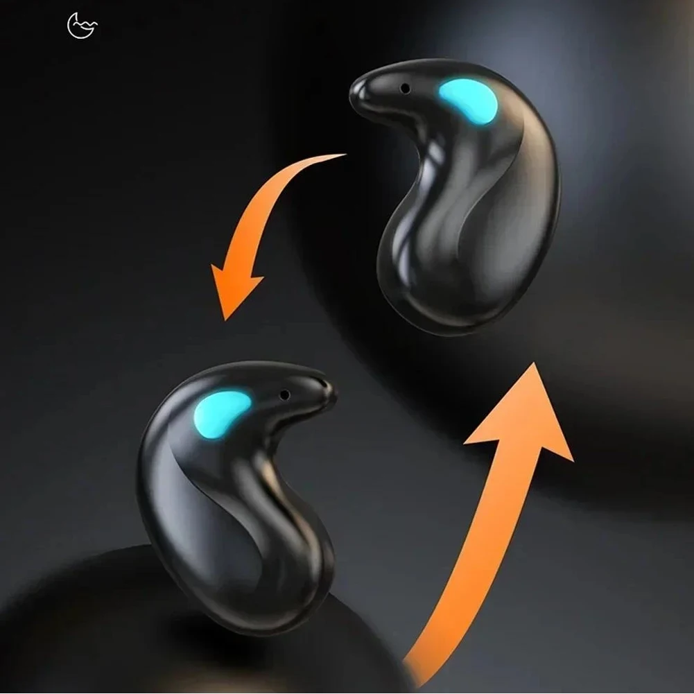 BT 5.3 Invisible Sleep Earphones Touch Control Sense-Free Micro Sleep Earbuds IPX5 Waterproof Open Ear Headsets for Better Sleep
