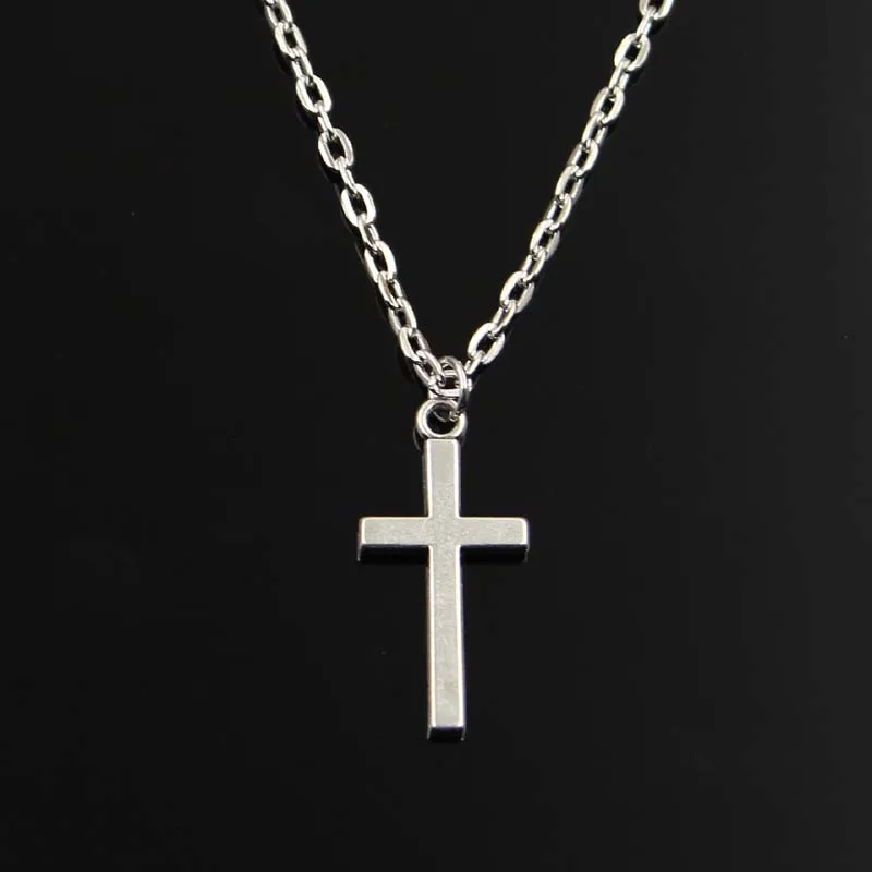 Pendant Necklaces Simple Classic Fashion Double Sided Cross Pendant Necklaces Girl Short Long Chain Necklaces Jewelry For Women