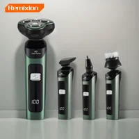 Electric Shaver LCD Digital Display Three-head Floating 4 In 1 Razor Rechargeable Smart Razor Waterproof Shaver Type-C charge 1