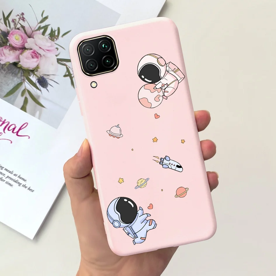 Cute Astronaut Shockproof Silicone Phone Case - Soft Candy TPU Cover and Bumper