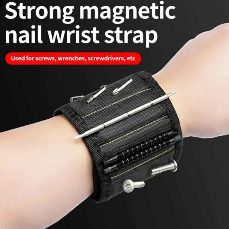 Multifunctional Magnetic Wrist Strap Screw Storage Bag Portable