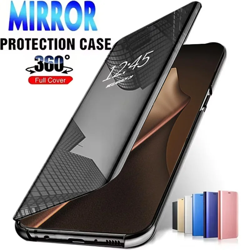 Shockproof Mirror Flip Phone Case - Durable and Stylish Protective Cover