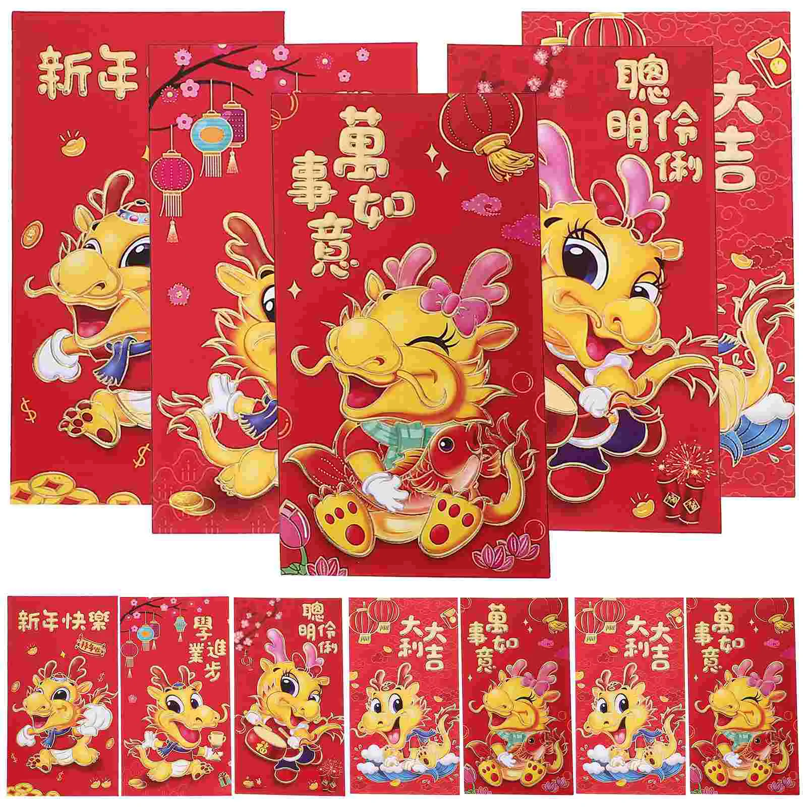 

HongBao Chinese Style Red Envelopes New Year Money Packets Lucky Money Bags Red Envelopes Pockets (Mixed Style)