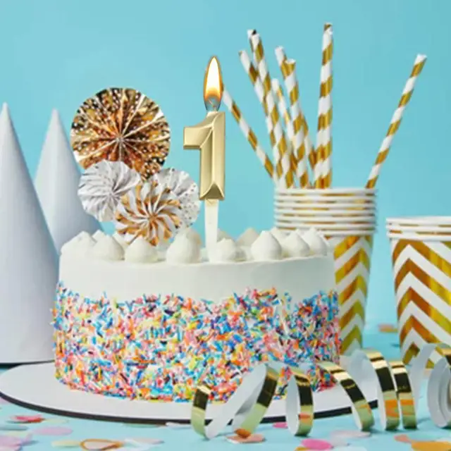 Digitális Gyertya Szám Születésnapi Papír Torta Gyerekek Dekoráció Szívesség Party Esküvői I6H2 - Image 3