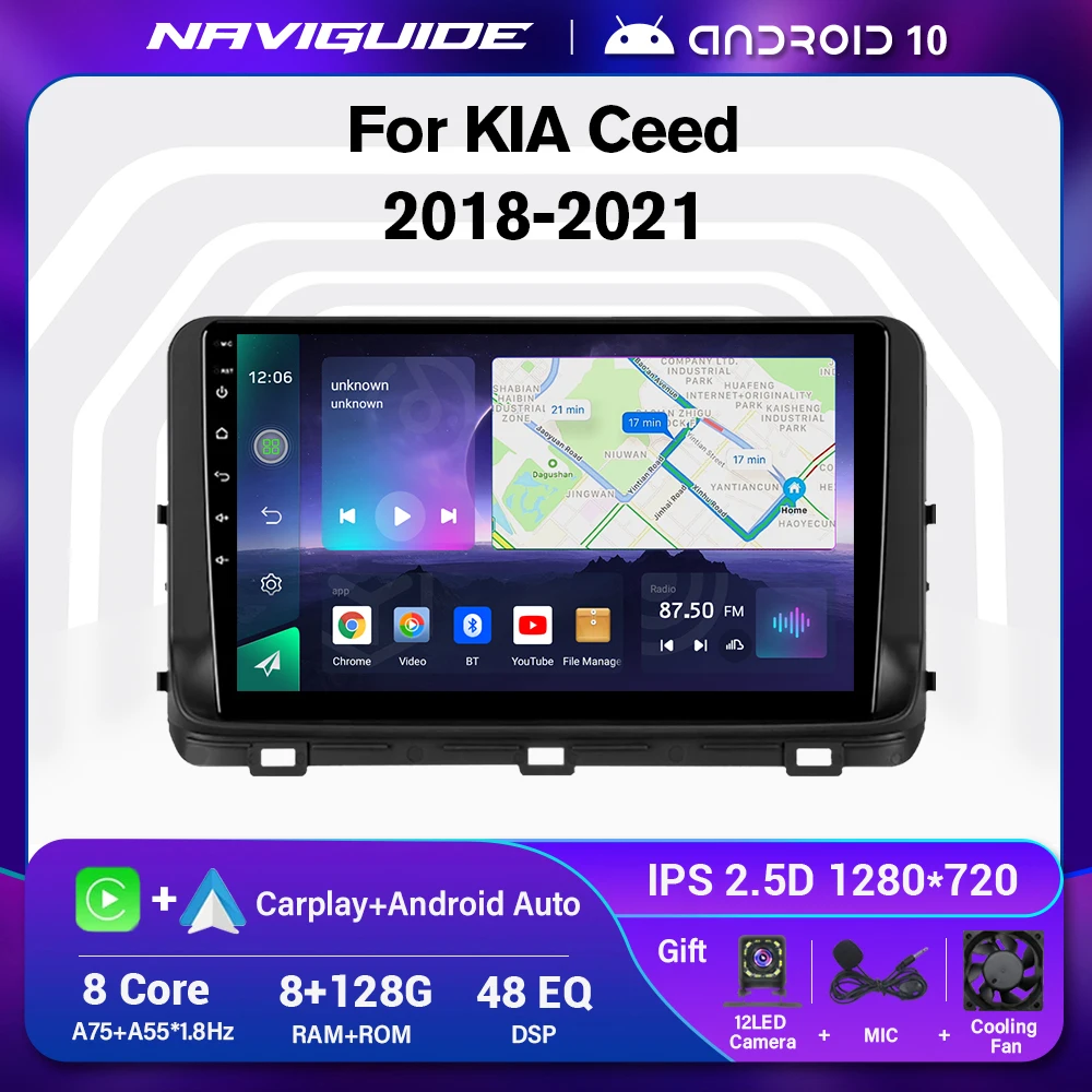 Carplay Android 10 Car Radio For Kia Ceed 3 20182021 Multimedia Video