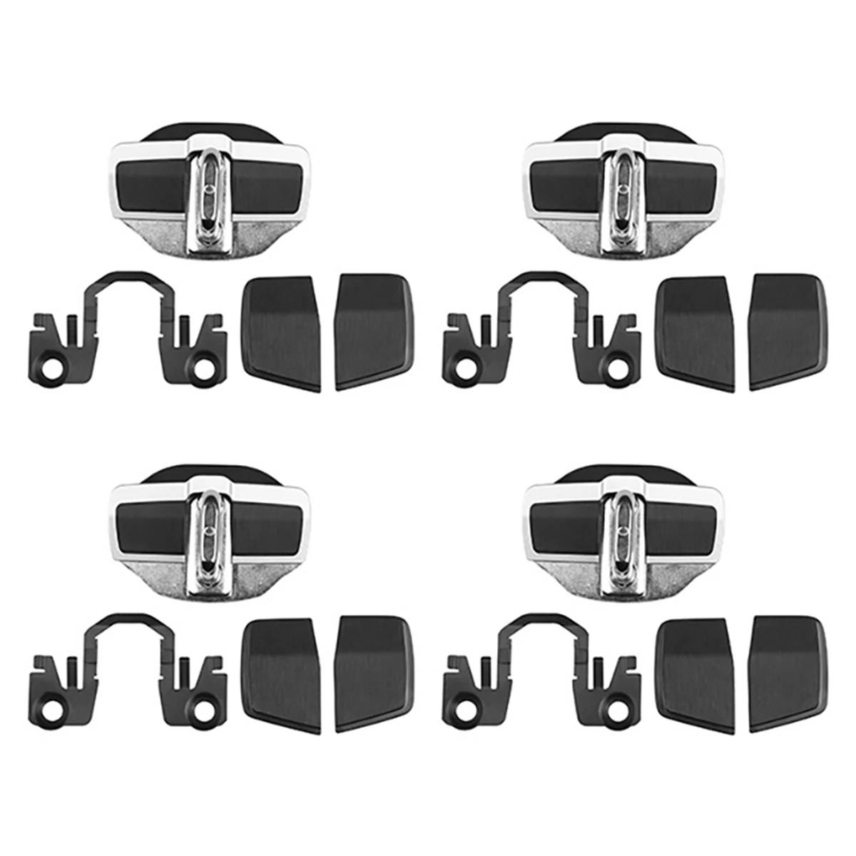 

4 Sets TRD Door Stabilizer Door Lock Protector Latches Stopper Cover for Toyota Land Cruiser LC200 4000 4500 5700