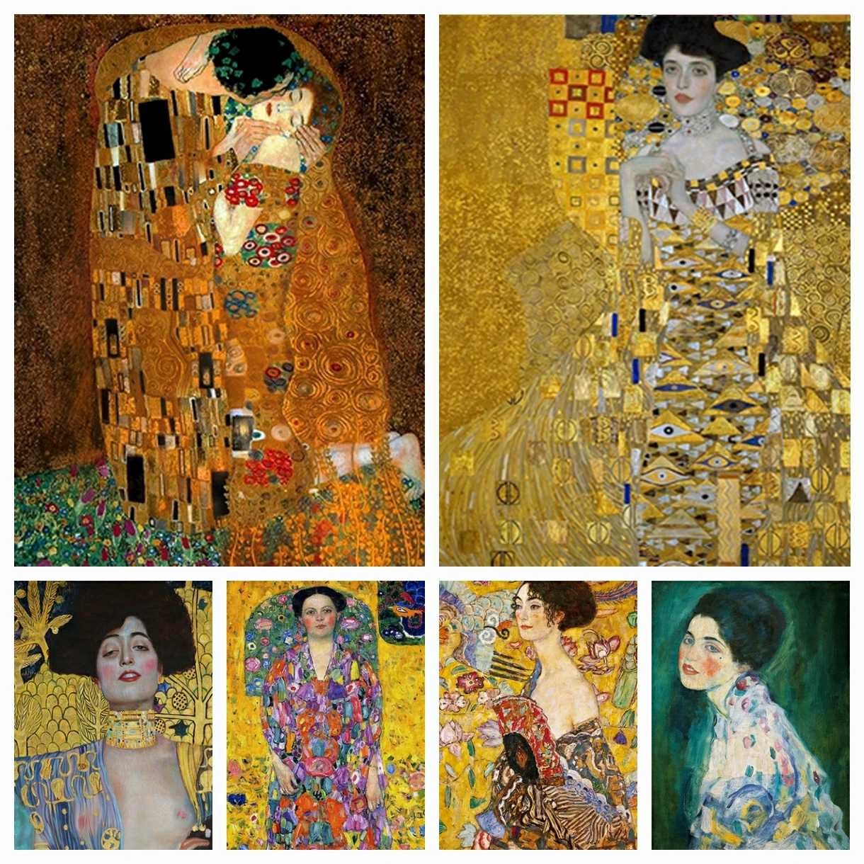 

Алмазная вышивка, классический художник Густав Климт, поцелуй, вышивка крестиком, бриллиантовая живопись для рукоделия 5D, искусство, домашний декор