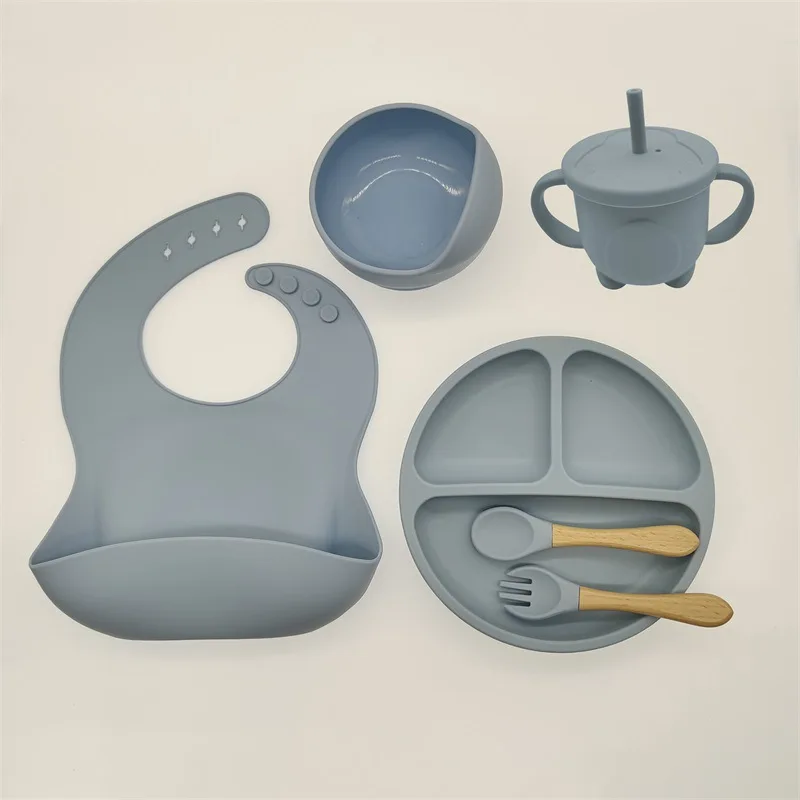 Gray blue six piece