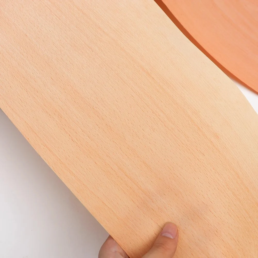 Red Mountain Beech Veneer Wood Veneer Furniture Wall panel Musical Instrument Decorative Surface W15cm T 0.2mm