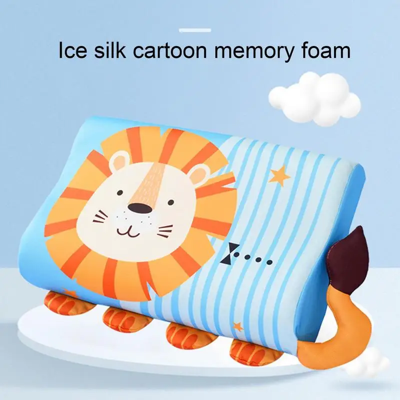 Toddler Pillows For Sleeping Breathable Toddler Pillow Cooling Pillow For Better Neck Support Crib Pillow Cute Animal Ergonomic 3