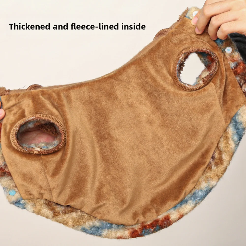 2026 가을 및 겨울 신상 플러시 강아지 후드티, 애완견 고양이 옷, 테디베어, 비글 코트 가디건 버튼 후드티