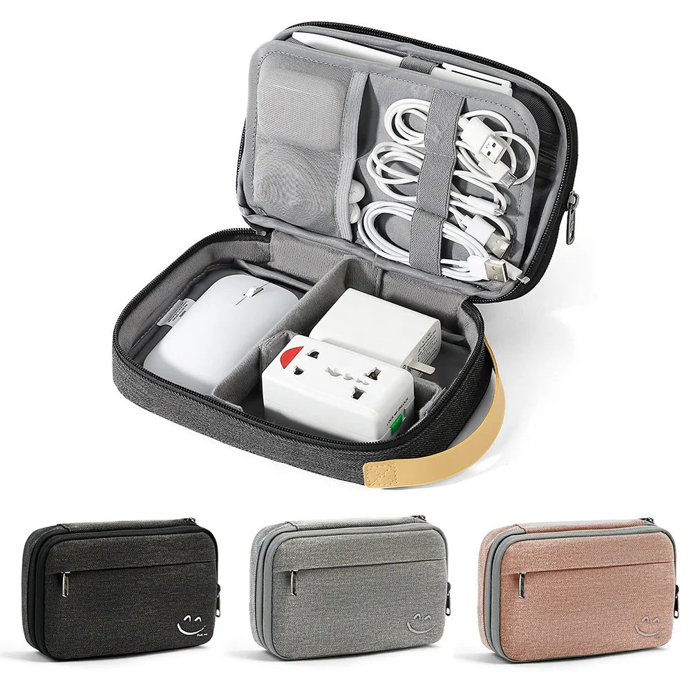 Multi Layer Digital Storage Bags for Earphone Charger Data Cables USB Electronic Accessories Storage Pouch Travel Organizer Box