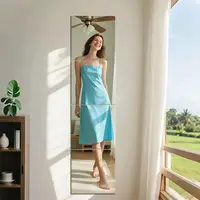 4/8pcs กระจกกระจกยาวสําหรับห้องนอน Full Body Shatterproof กระจกขนาดใหญ่ Unbreakable frameless นุ่มกระจกอะคริลิค 3