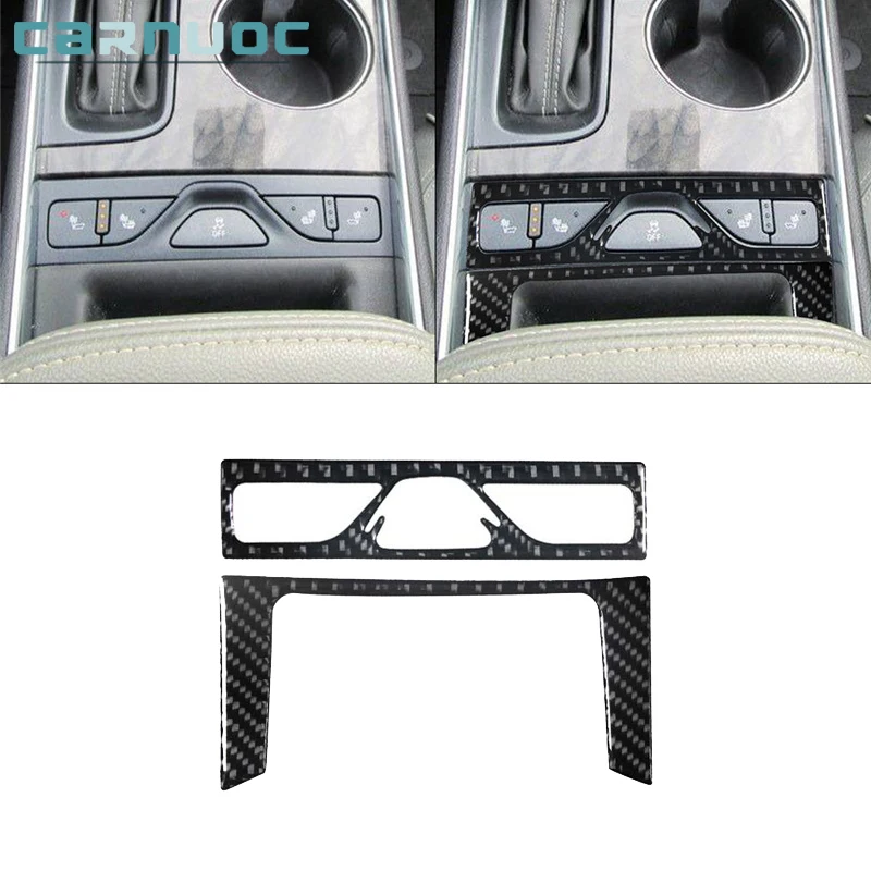 

For Chevrolet Impala 2014-2020 Carbon Fiber Car Seat Button Frame Stickers Interior Decorative Accessories