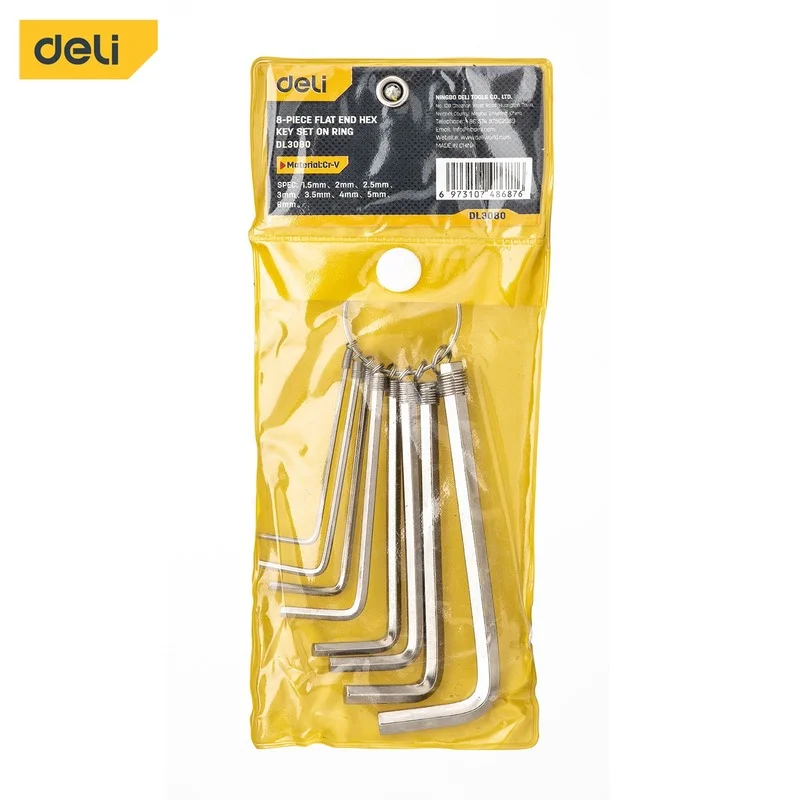 8Pcs Hex Wrench Metal Metric Allen Wrench Set Hexagonal Screwdriver Hex