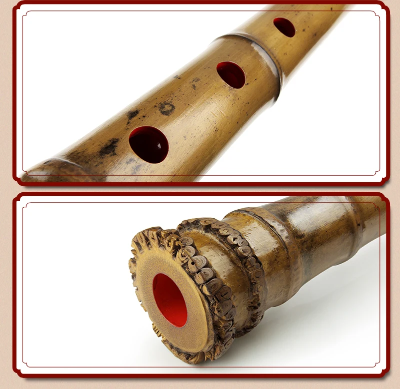 D Key Shakuhachi 5 Holes Wooden Musical InstrumentsVertical
