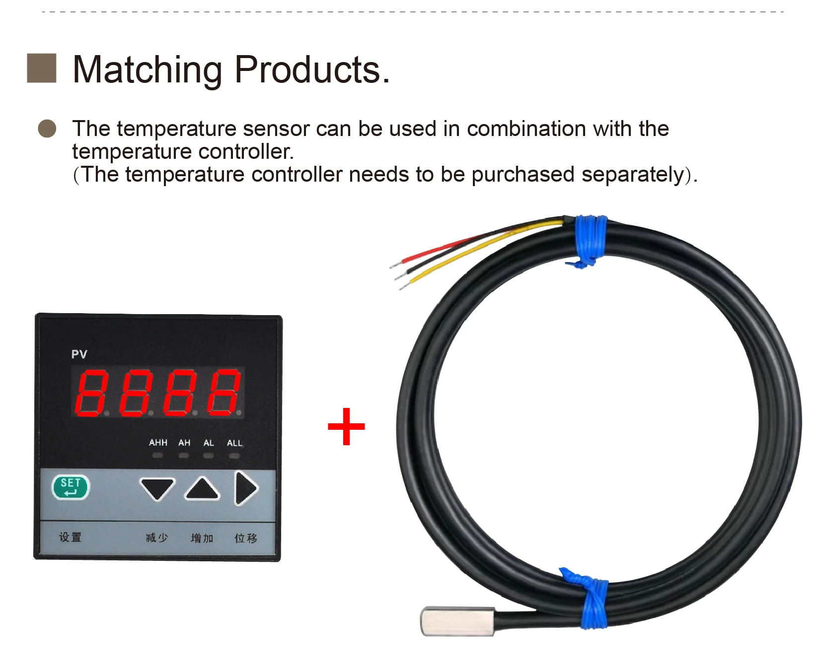 DS18B20 Waterproof Digital Temperature Sensor Probe Teflon Cable Adhesive Flat T