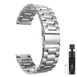Elegant Stainless Steel Watch Strap - Universal 22mm Metal Band Bracelet for Realme Watch 2 2 Pro (Silver - Tool)