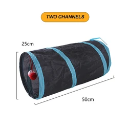 Foldable Cat Play Tunnel with Breathable Noise-Enhancing Paper (Two tunnels)