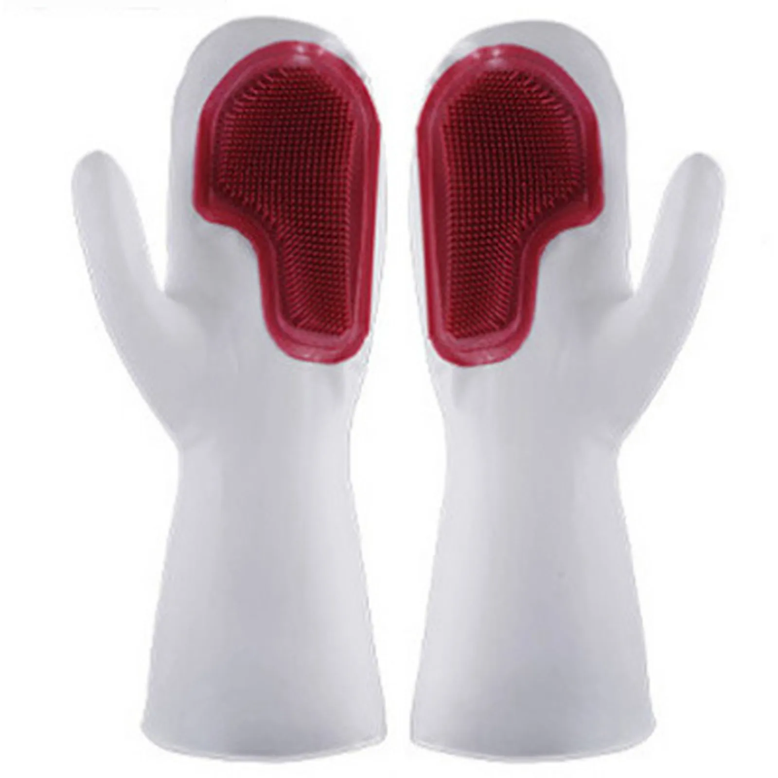 Dishwashing Gloves, Silicone Cleaning Reusable Scrub Gloves For Wash Dish,Kitchen, Bathroom