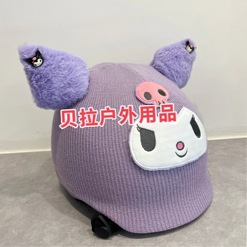 Ski Helmet Cover Decoration Cute Cartoon Plush Electric Bike Motorcycle Helmet Decoration Accessories