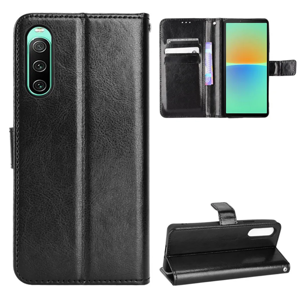 Per Sony Xperia 1 5 10 Iv V Vi Custodia Luxury Flip Pu Leather Wallet Lanyard Stand Case Per Sony 1Iv 5Iv 10Iv Phone Bags