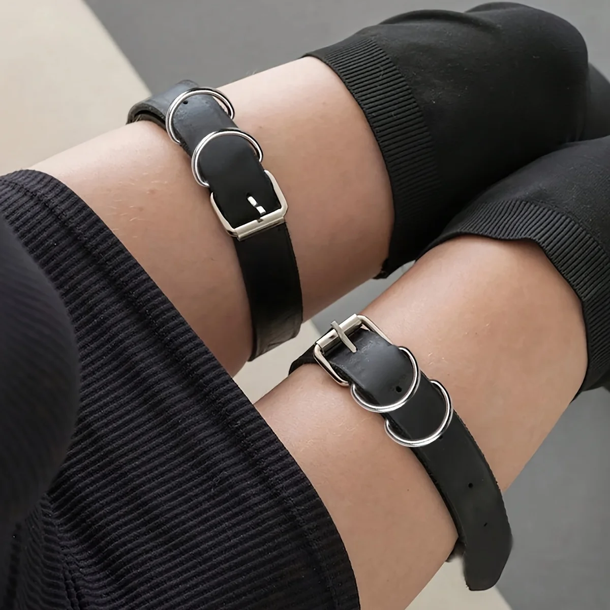 Black Fashion Garter Belt For Women Girl JK Japanese Style Adjustable Straps Thigh Belt Leg Suspenders Accessories 1 Pair