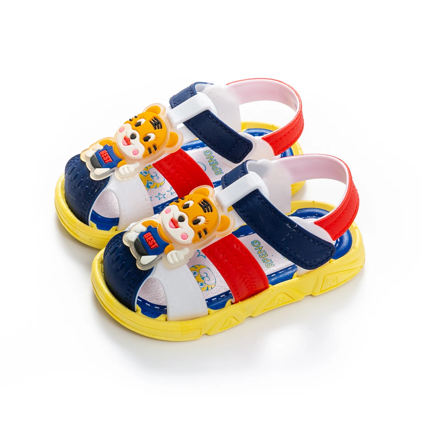 Summer Baby Boys Girls Sandals With Sound Soft Bottom Cure Cartoon Animals Prints Breathable Casual Childrens Call Sandals Shoes