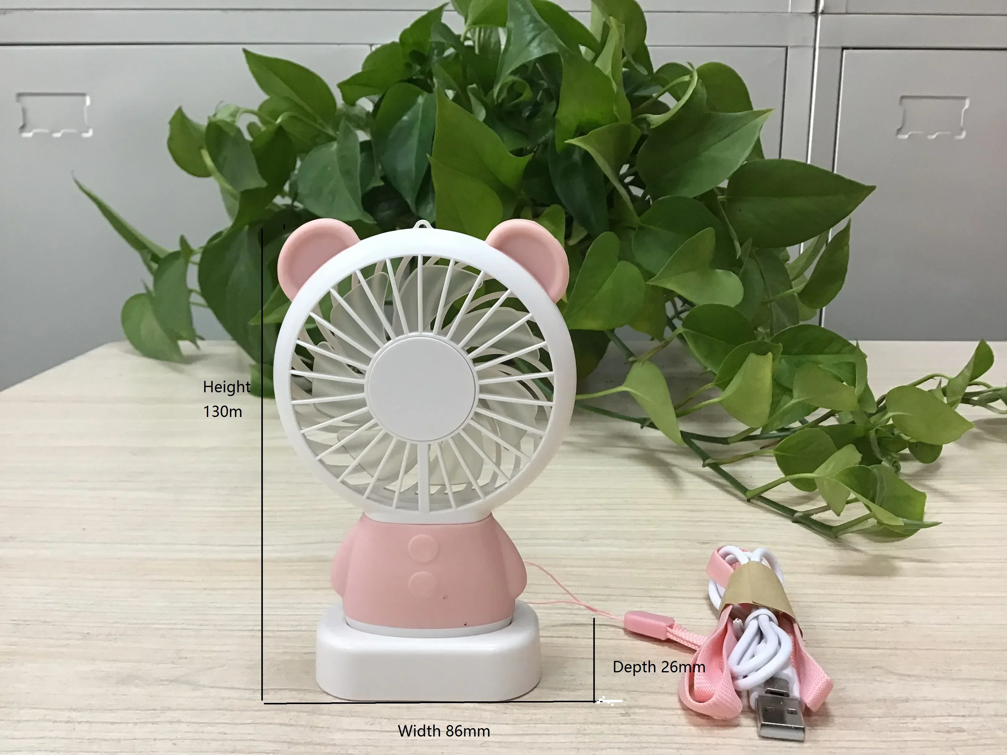 Convenient USB Rechargable Cute Small Cooling Fan Adjustable Home Office Portable Handheld Mini Fan Wind Power Ultra-quiet And